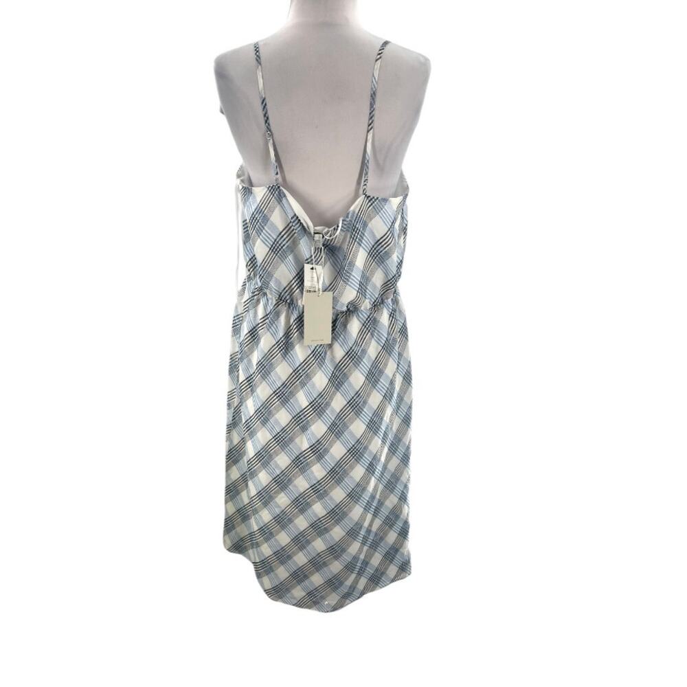 NWT Joie Abiah silk Dress porcelain plaid dress sz XL - Picture 9 of 10